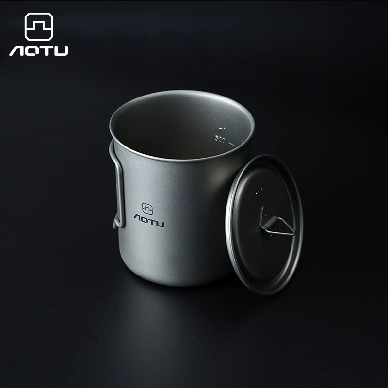 Чистый титановый однослойный стакан для воды офисный чай кофейная чашка титановый сплав Открытый Портативный Кемпинг Кружка 450 мл