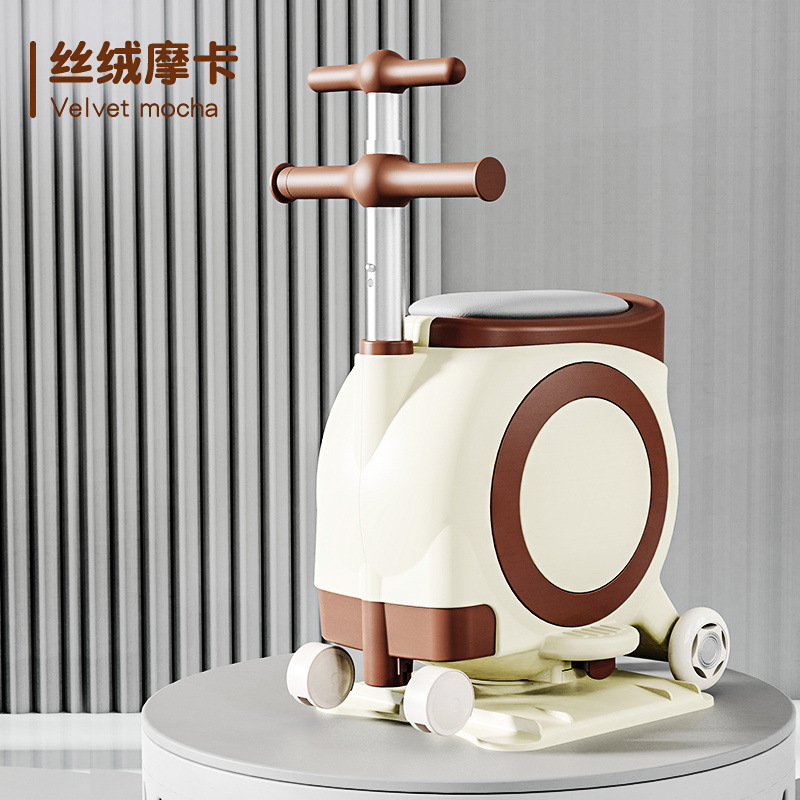 브라운 색상(이중 핸들바, 안전벨트 및 스트랩)