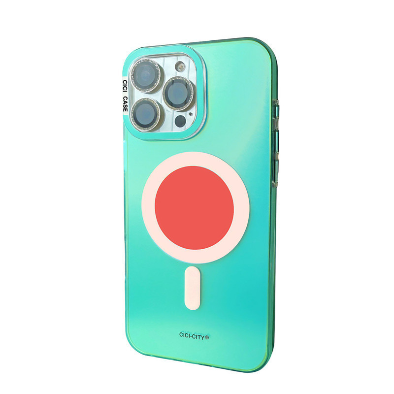 Apple 16promax 磁気電話ケース iphone17 オーロラつや消しマカロン 14 スタンドケース落下防止に適しています。|undefined