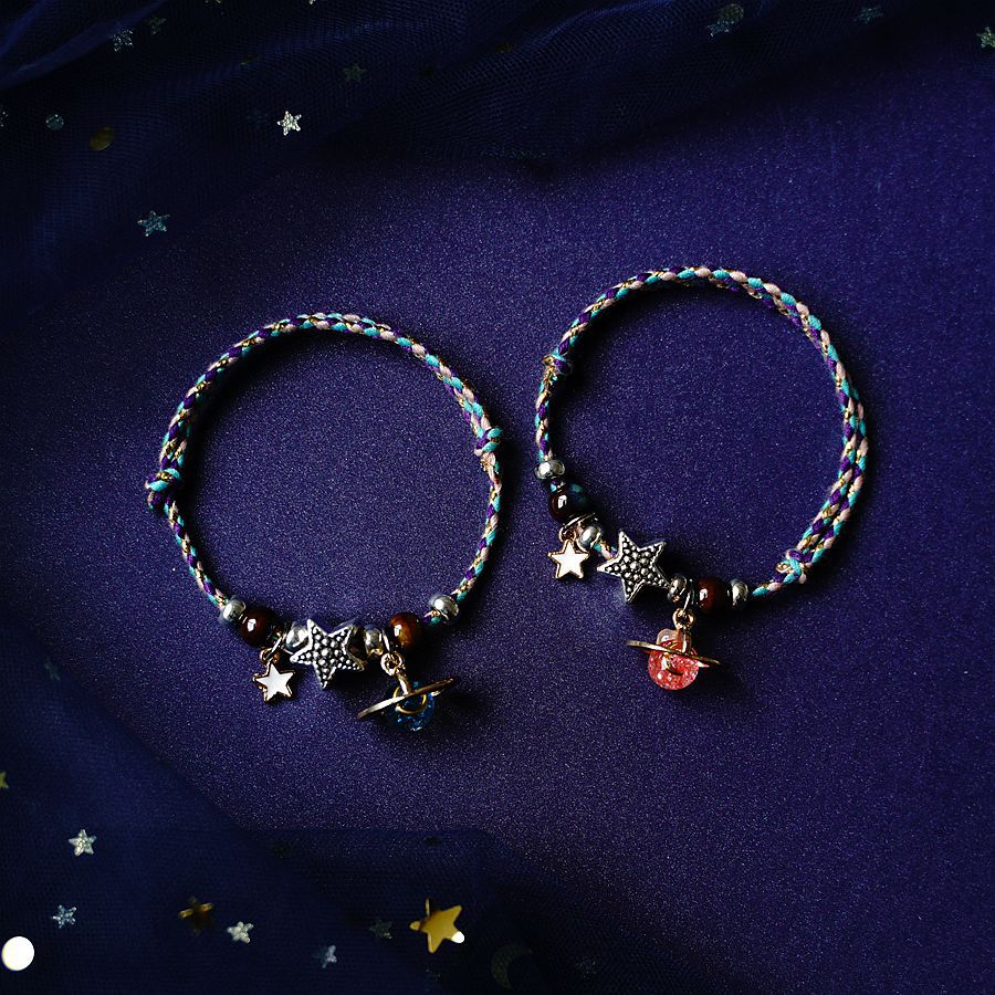 1 Pair Fashion Star Moon Alloy Handmade Unisex Bracelets display picture 4
