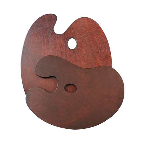 Wooden palette oval square medium large 30*40cm oil paint palette adult hand-painted drawing board