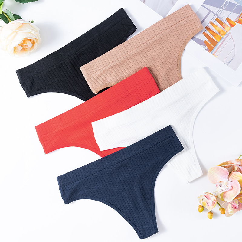 Bragas de mujer sexy transfronteriza tanga deportiva transpirable de algodón tanga sexy banda elástica sexy panty
