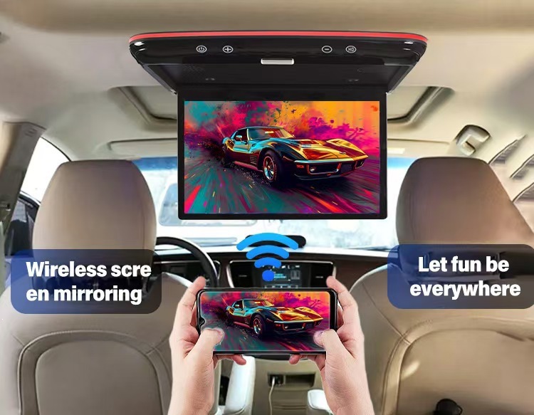 Cross-Border 13.3inch Dedicated Ceiling-Mounted Tv with Android 12 System, Mp5 Player with HDMI Input