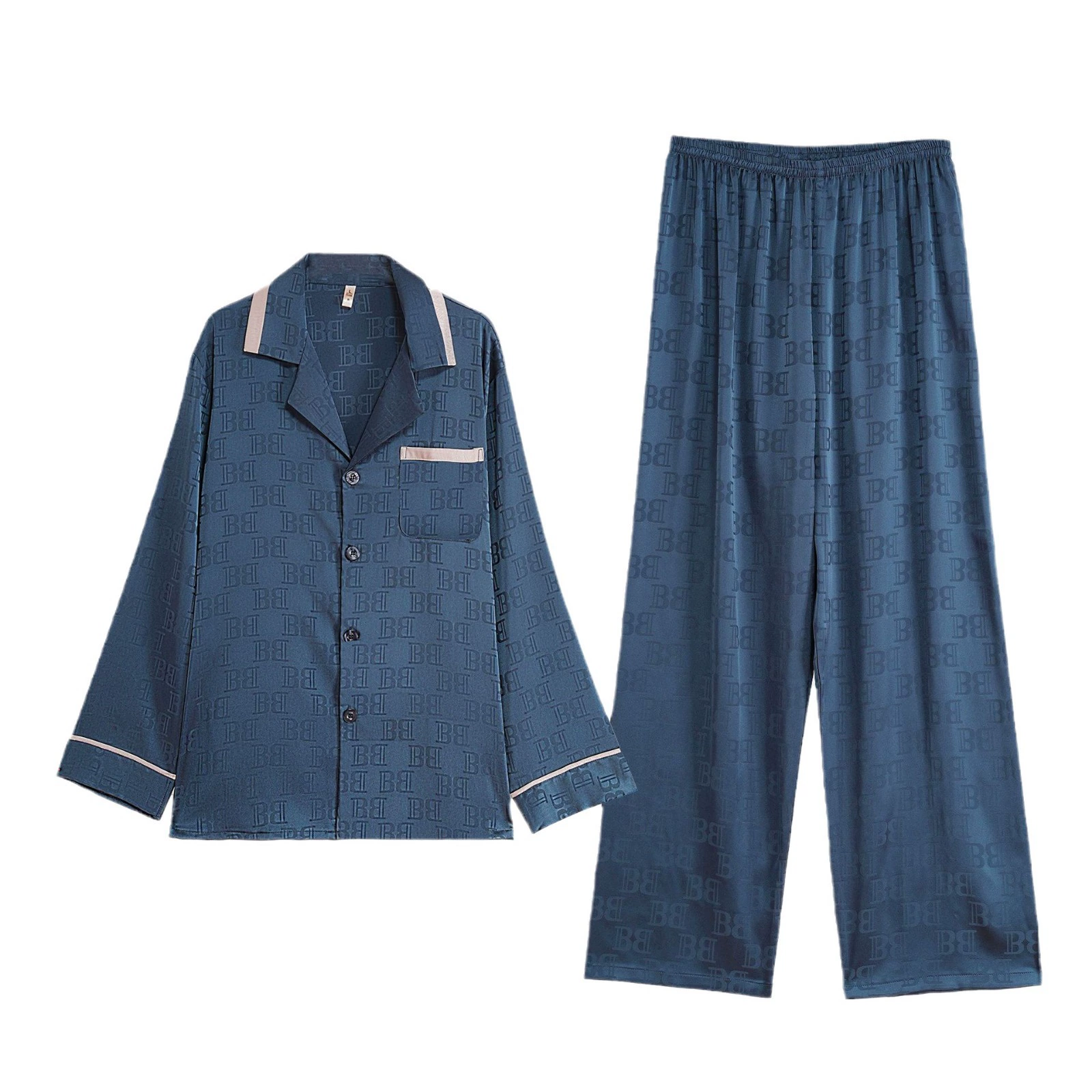 达芬奇密码 Silk pijama, thin long-sleeve, high-quality style, thin weaving