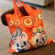 出口日单可爱环保袋甜甜圈大容量便携手提折叠购物袋