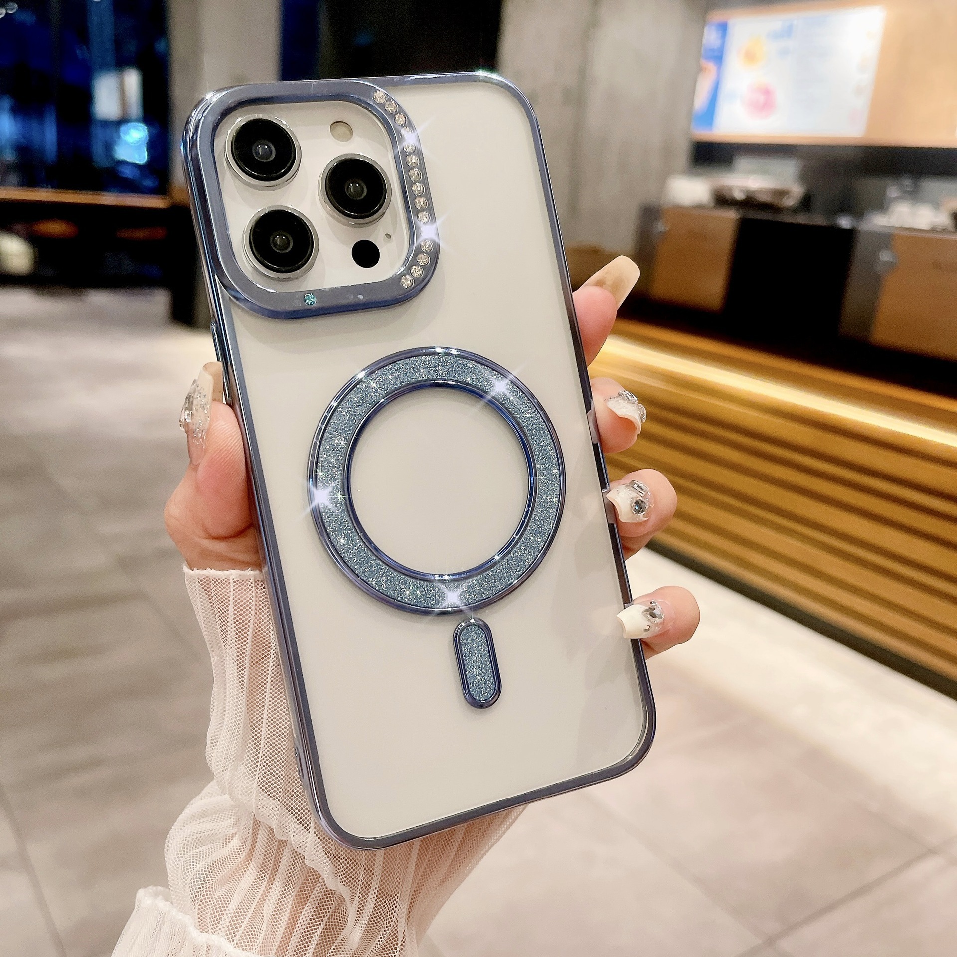 Lentes de diamante galvanizadas Case X para Apple 17 ProMax Case iPhone 16 Pro Premium Sense 15 image 9