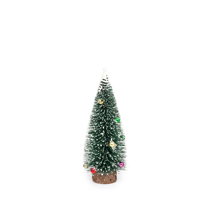 Велветовая настольная елка Christmas, снеговая вершинка с цветными жемчужными украшениями, 10–30 см