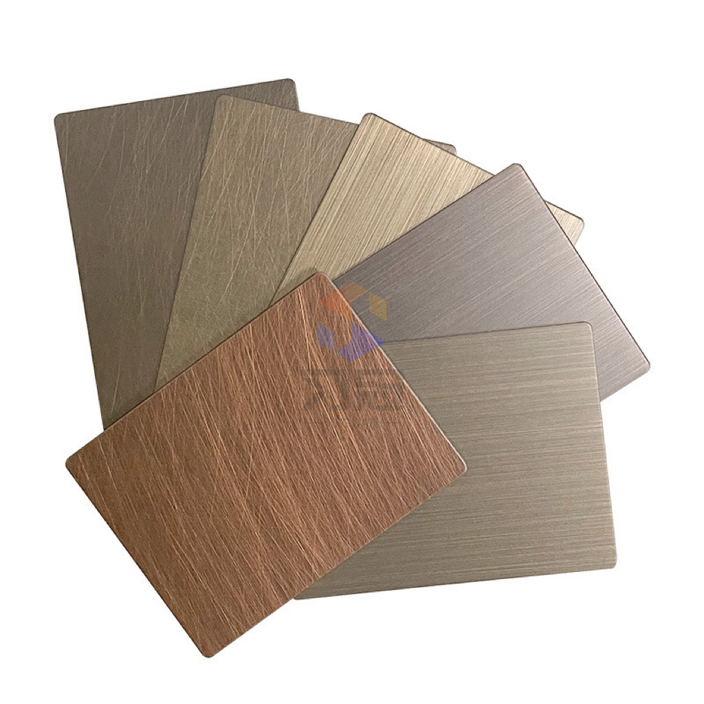 304 imitation bronze brushed stainless steel plate green bronze…