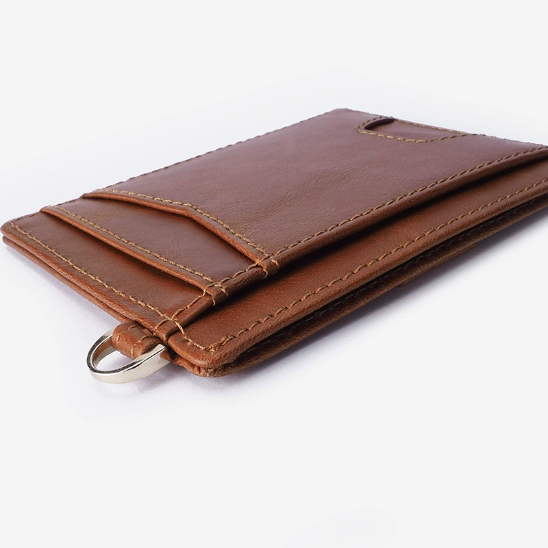 Small fashionable ultra thin universal card holder, card protection case, genuine leather, anti-theft, high-quality style