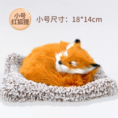 Simulation Dog Plush Ornaments: Car ornaments - small-red-fox