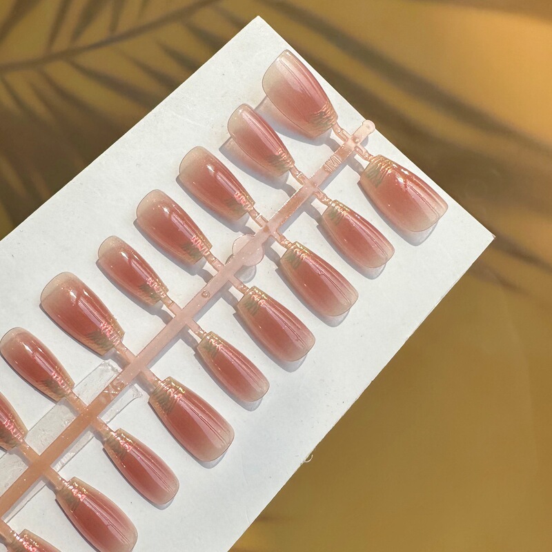 30 pieces of Wearing Nail Art Sunset Afterglow Long Removable Finished Nail Art All-Match Good Nail Art Patch