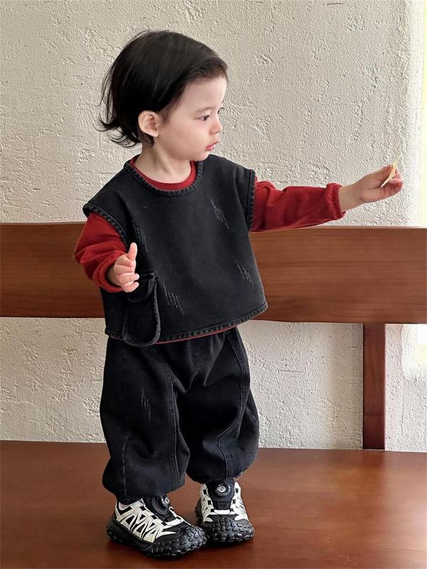 Youhe 子供服 男の子 韓国風 小男 ハンサムスーツ 春秋 ストリートファッション 新作 お出かけ服 3点セット|undefined