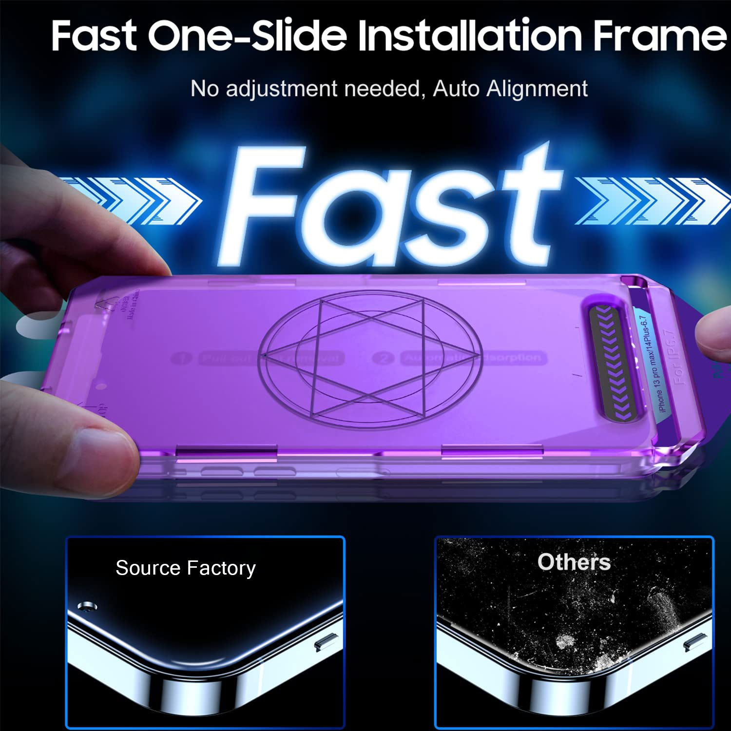 Almacén libre de polvo transfronterizo Apple 15 película templada 15promax película para teléfono móvil 16 antivisión 13 HD 16Pro película protectora