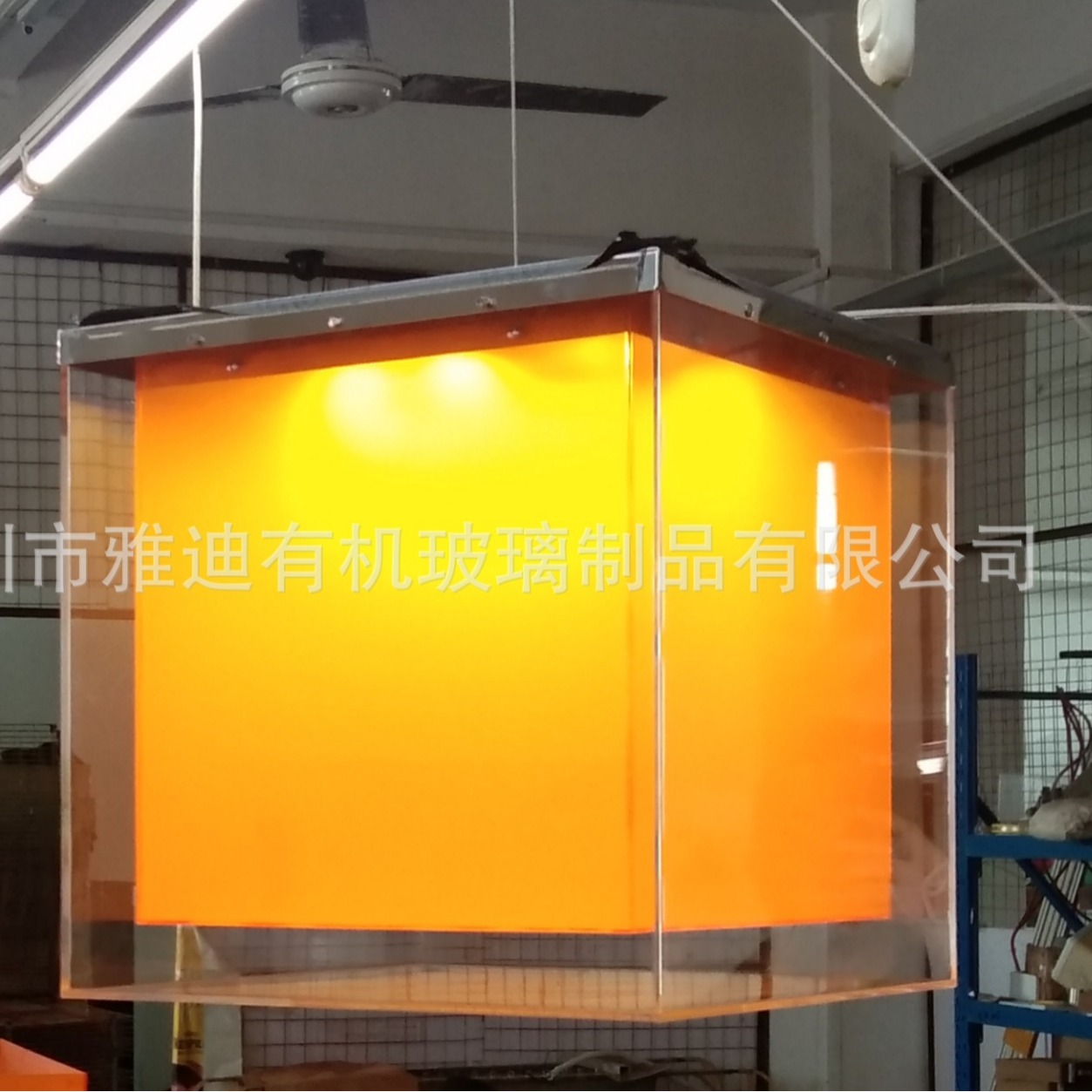 深圳雅迪有机玻璃制品，亚克力各种色彩灯箱有机玻璃大厦装饰灯箱