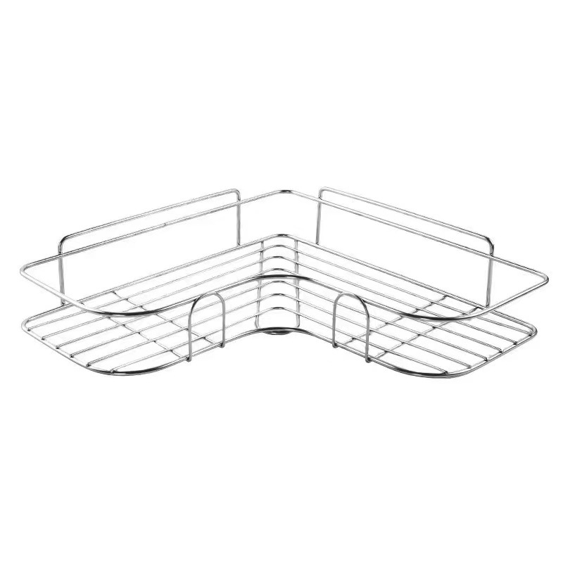 Estante de almacenamiento triangular sin perforaciones cocina baño estante de almacenamiento baño esquina montado en la pared estante de almacenamiento multifuncional
