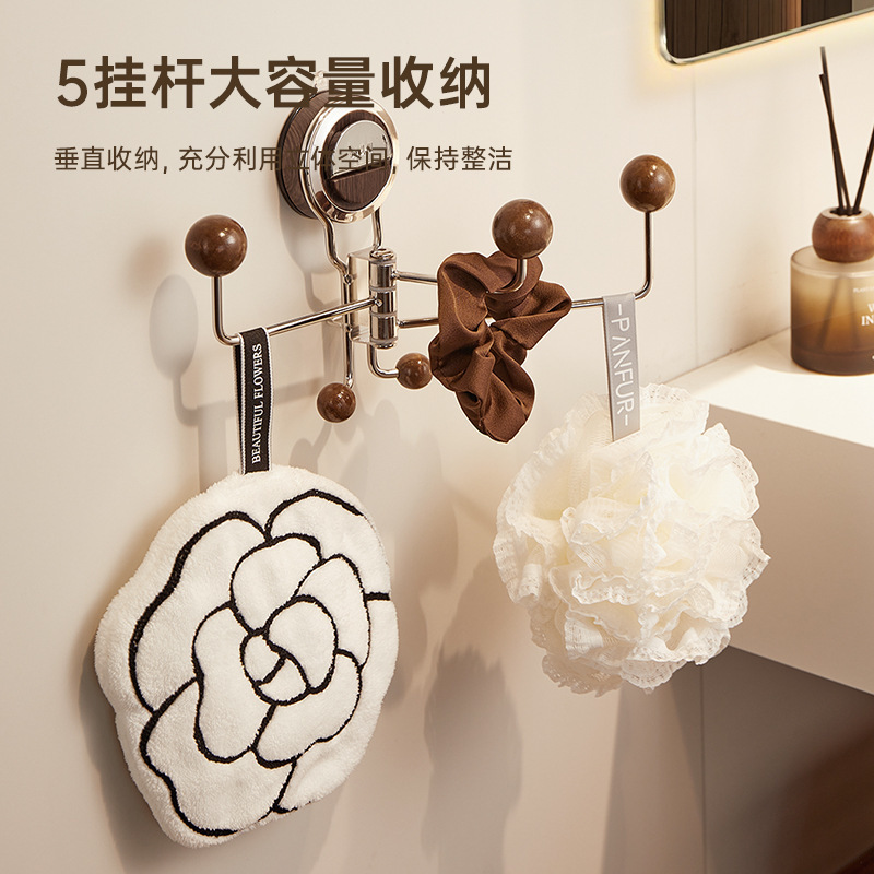 吸盘挂钩多功能墙上旋转挂钩免打孔壁挂卫生间挂墙钩子衣帽挂钩|undefined