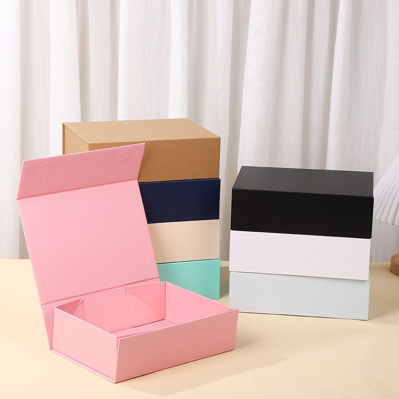 Cross-Border Magnetic Packaging Box, Universal Flip-Top Paper Box, Empty Box, High-End One-Piece Gift Box, Souvenir Packaging Box