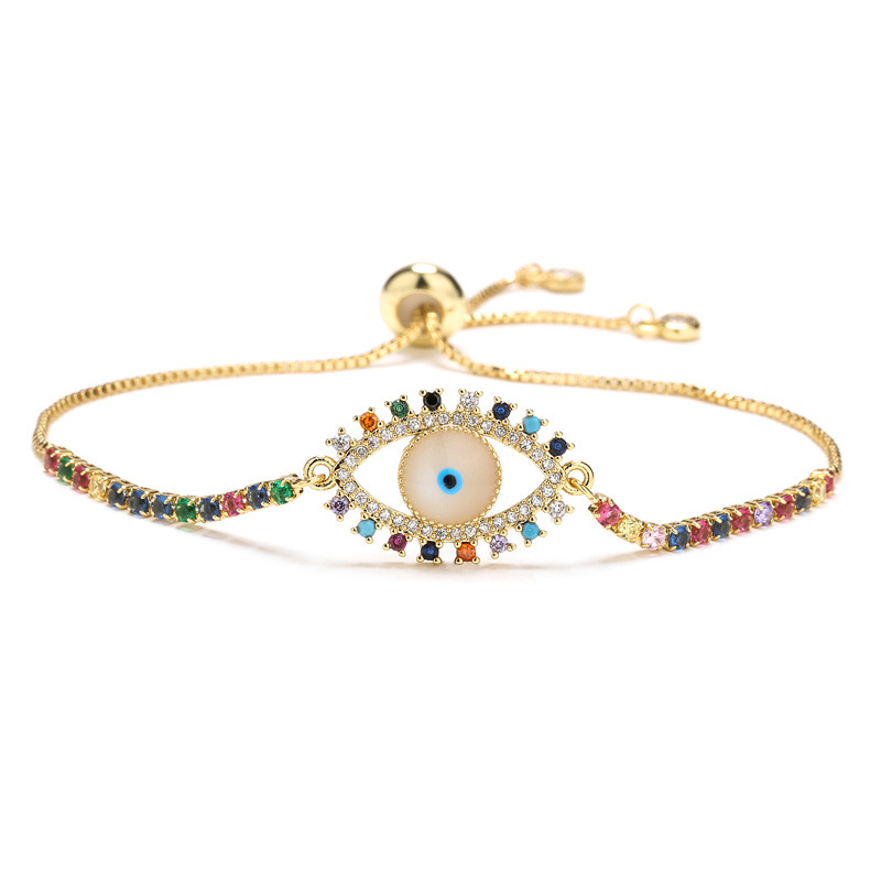 Fashion Eye Copper Bracelets Plating Zircon Copper Bracelets