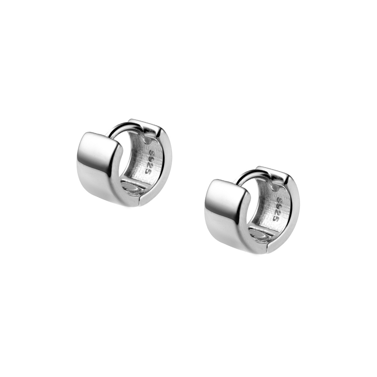 Eloch s925 plateado coreano brillante minimalista pequeño fresco geométrico redondo pequeño temperamento joyas de auriculares M01320