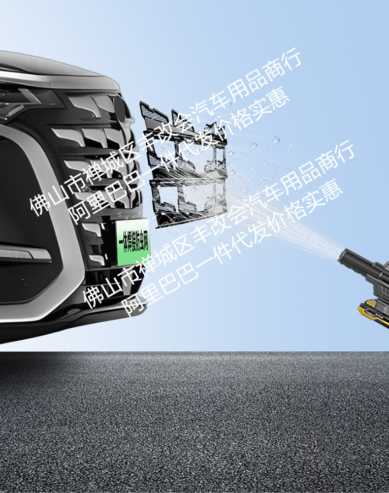 Suitable for Denza D9 Integrated Welded Car Insect-Proof Net Front Grille Special Modified Decorative Strip Accessories