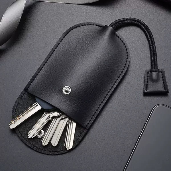 Soft Leather Multifunctional Key Bag Soft Leather Pull-Out Household Key Bag Silent Style Key Bag Portable Storage Bag