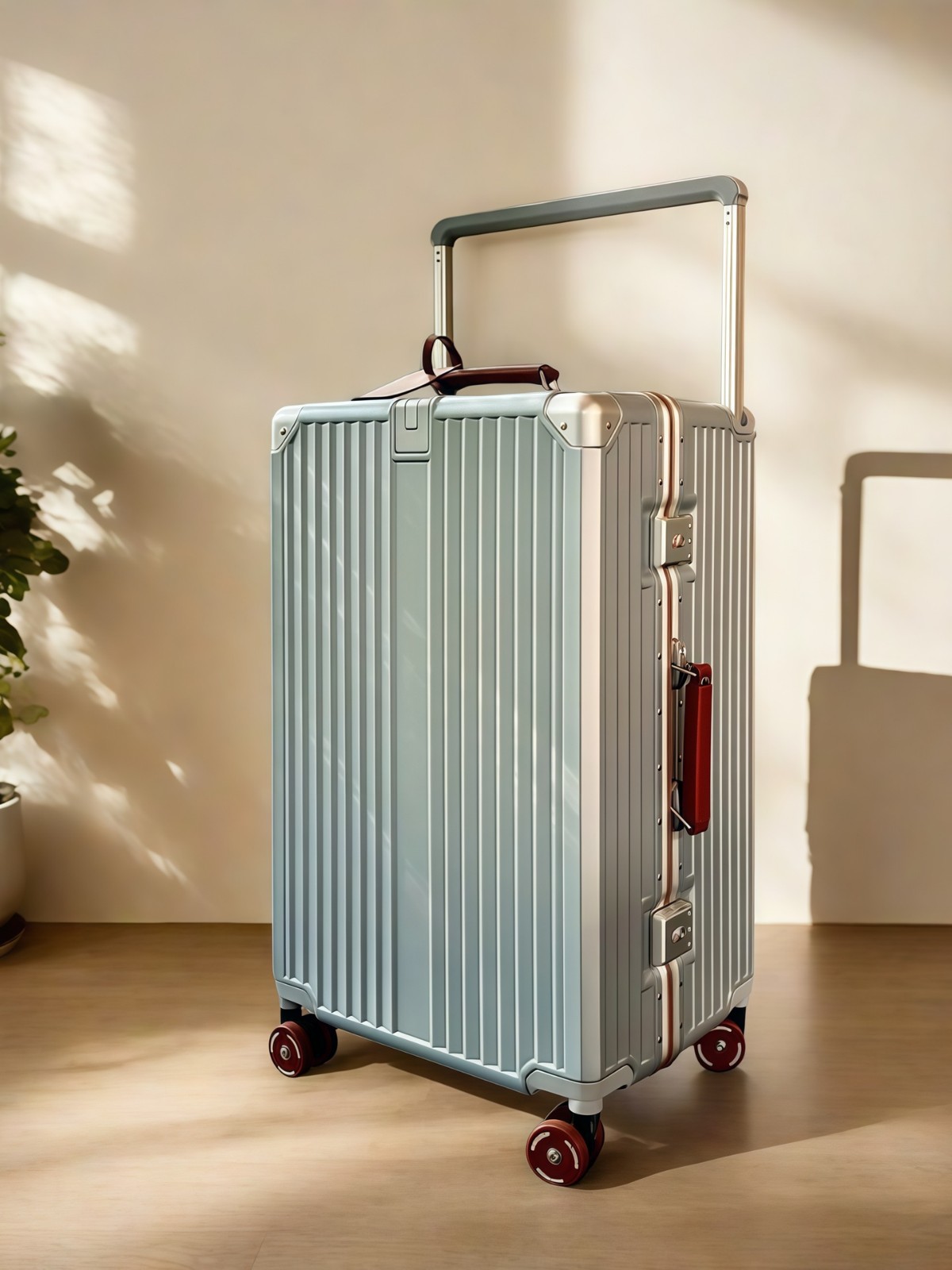 2025 nueva maleta de ruedas de hielo de 20 pulgadas en la Caja de 24 pulgadas en la Caja de trolley, caja de código duradera para viajar