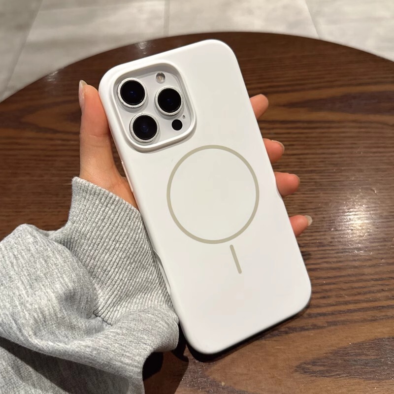 iPhone16PROMAX 携帯電話ケース Apple 15 強力磁気細いサークル 14 ソフトカバークロスボーダーに適した液体シリコーン磁気吸引|undefined