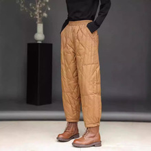 2025年冬平湖羽绒裤女外穿时尚防寒90白鸭绒宽松保暖棉裤冬