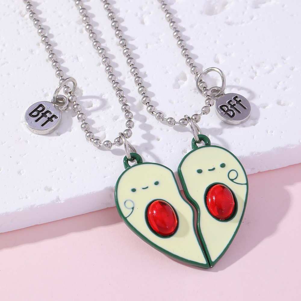 16g Weight Zinc Alloy Pendant Material Pendant Necklace Classification Zinc Alloy Chain Material cable chain Chain Type 1 Set Quantity Holiday, Daily Occasion Alloy Material Valentine'S Day Festival Letter, Heart Shape Pattern All Seasons Season Unisex Gender Enamel Design Cute Style Cute Letter Heart Shape Alloy Cable Chain Pendant Necklaces Wholesale 6