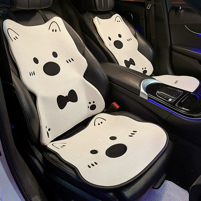Seat cushion, seat cover, Linen Car Seat Cushion, Suitable for - four-seasons-linen-style-west-highland-cute-puppy-cushion-backrest-set-of-4-no-specifications