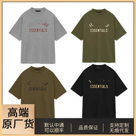美式潮牌复线ESSENTIALS字母印花宽松休闲短袖T恤男女情侣上衣