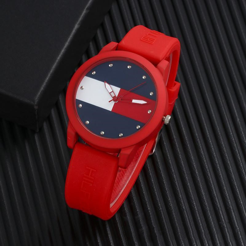 Nuevo color a juego jalea banda de silicona reloj de cuarzo electrónico estudiante casual unisex personalizado reloj de cuarzo