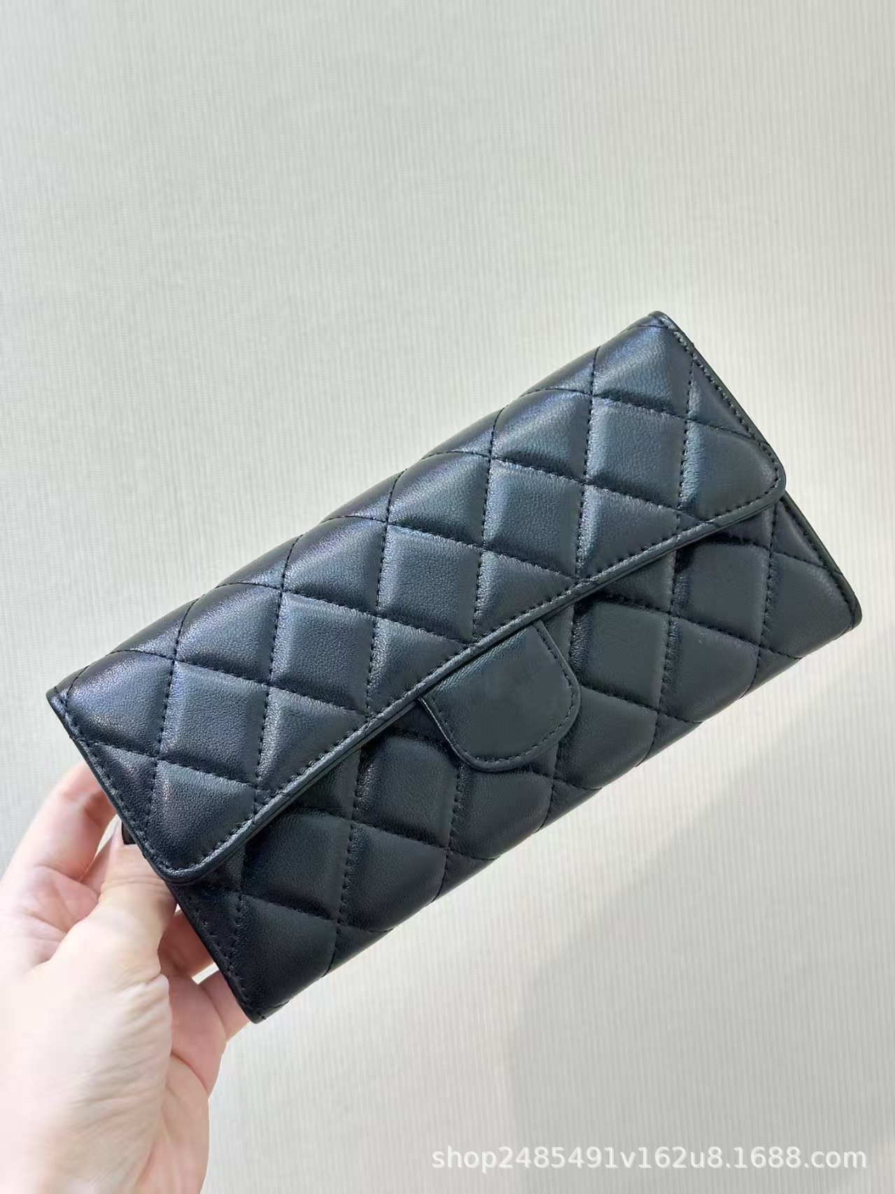 블랙 양가죽 골드 버클