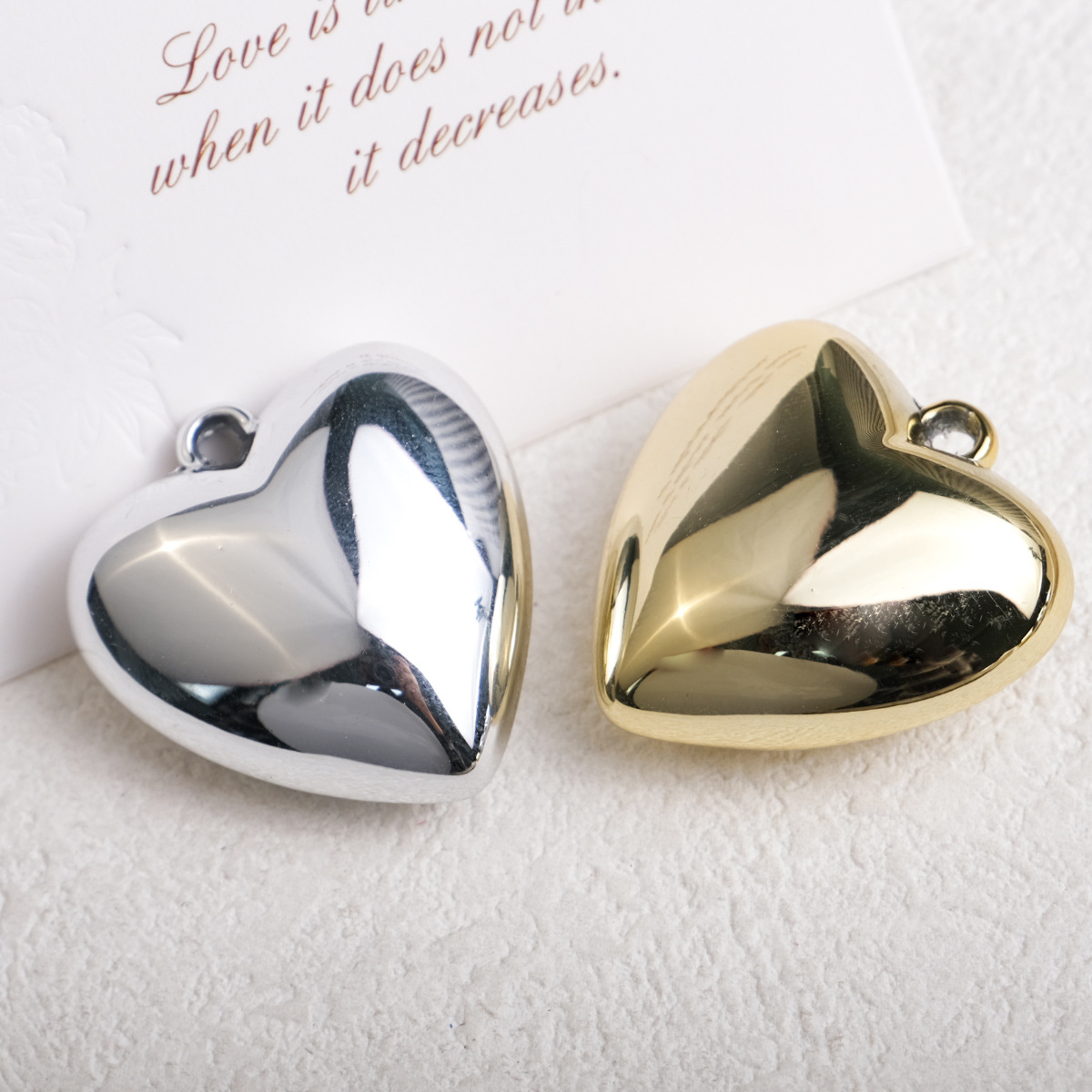 13g Weight Pendant Jewelry Making Type 1 Piece Arylic Heart Shape Pendant