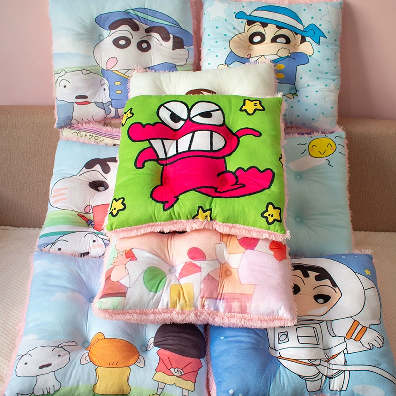 Cute crayons, plush cartoon pillow, sofa for students