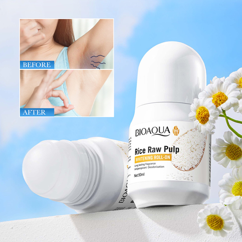 Inglés completo BIOAOUA pulpa de arroz cruda perlas de perfume antiperspirante loción de perfume refrescante bola comercio exterior transfronterizo al por mayor image 4