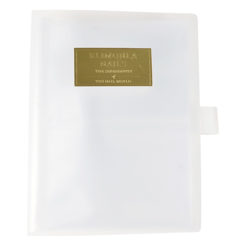 Etiqueta engomada del clavo libro de almacenamiento Simple esmerilado caja de almacenamiento de tres opcional de gran capacidad calcomanías libro de colección de tarjetas de visualización