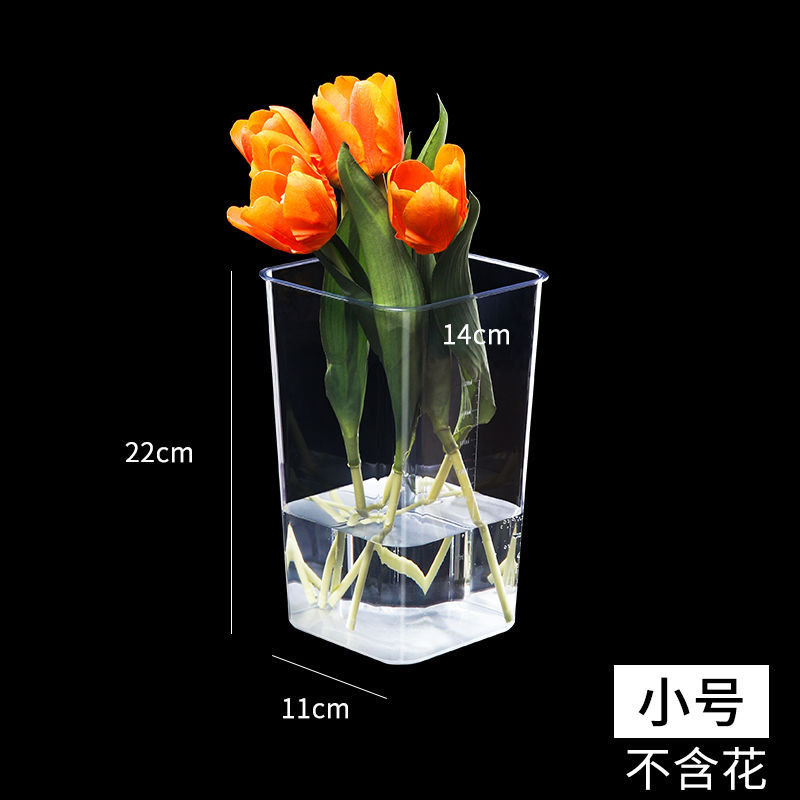 Maceta Resistente a la Presión y a las Caídas, Maceta Redonda Decorativa para Interiores, Maceta Transparente de Acrílico para Arreglos Florales, Venta al por Mayor para Floristerías