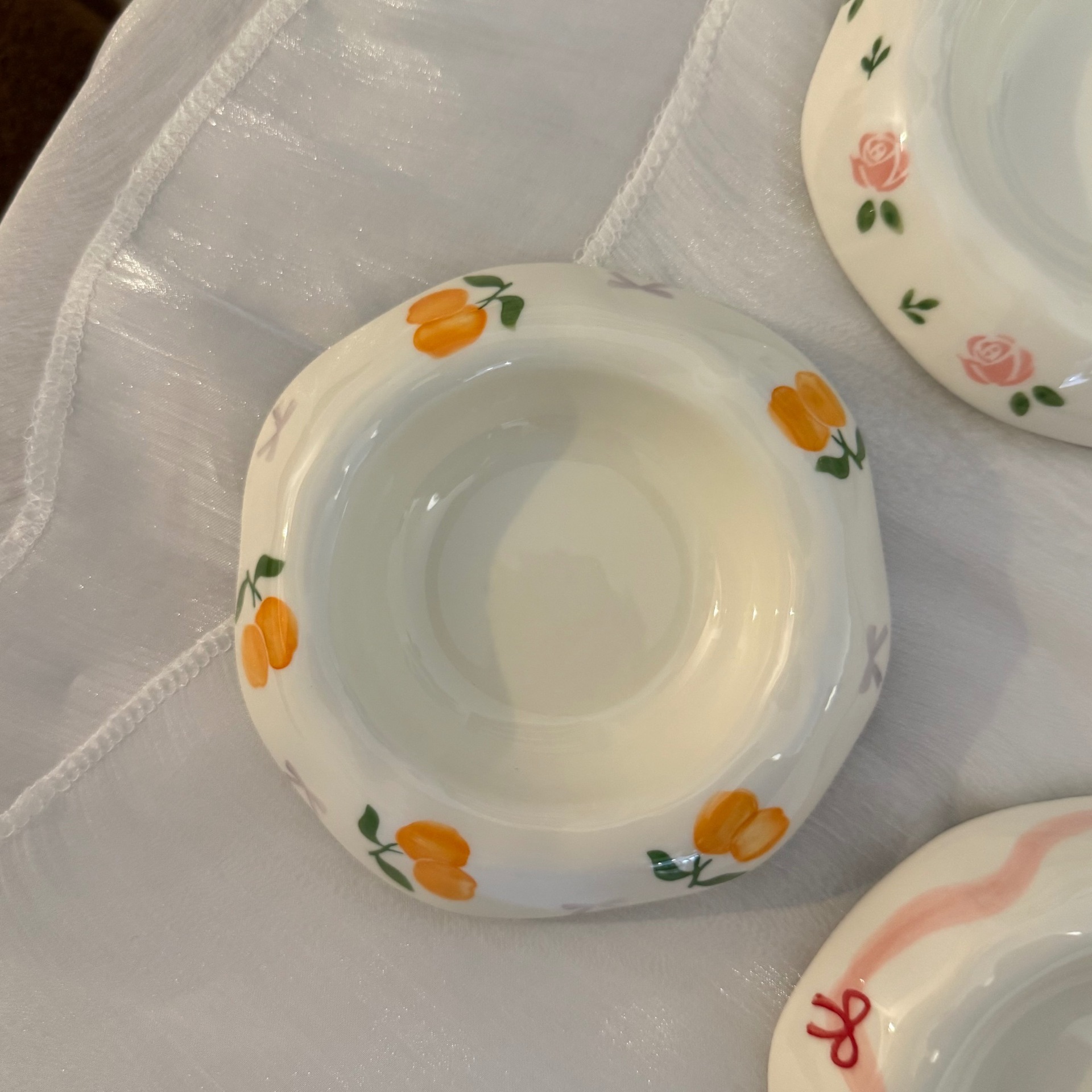 Juego de Taza y Plato de Café de Cerámica, Pintado a Mano, para Café