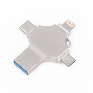 Cross-Border Type-C Mobile Phone USB Flash Drive Four-In-One Mobile Phone USB Flash Drive Suitable for Apple Mobile Phone USB Flash Drive Android Mobile Phone USB Flash Drive Wholesale