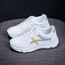 2022新款春秋季运动春鞋女鞋百搭ins小白老爹单鞋皮面休闲透气潮