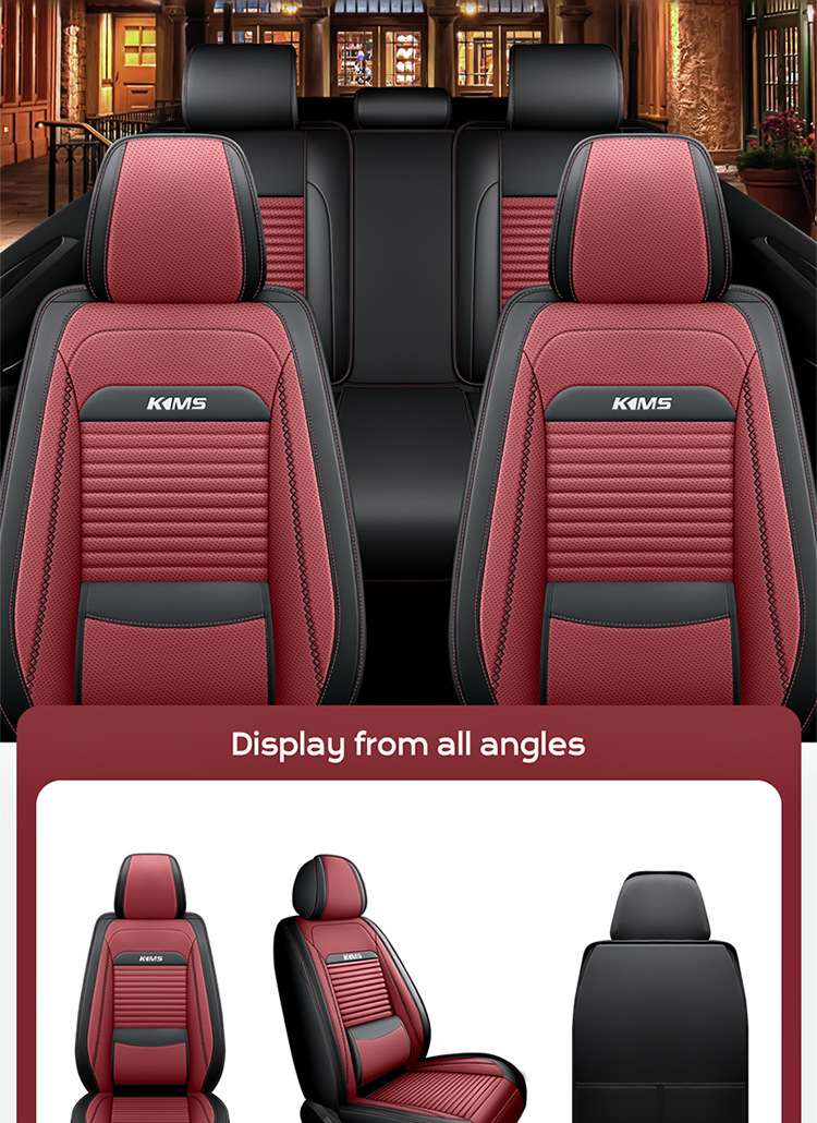 Car Seat Cover for All Seasons, Fully Enclosed Seat Cushion, Solid Waist Leather Car Seat Cushion, Fully Enclosed Car Seat Cover