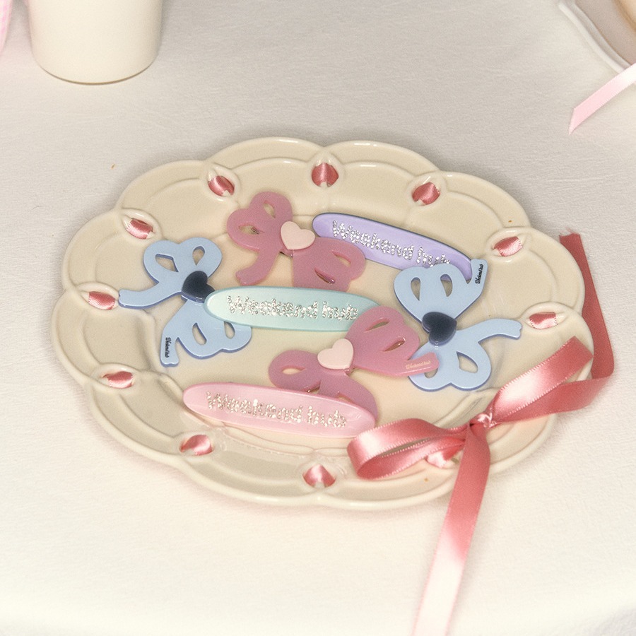 韓版新款愛心蝴蝶結水鑽字母醋酸髮夾時尚甜美百搭鴨嘴夾側邊夾女