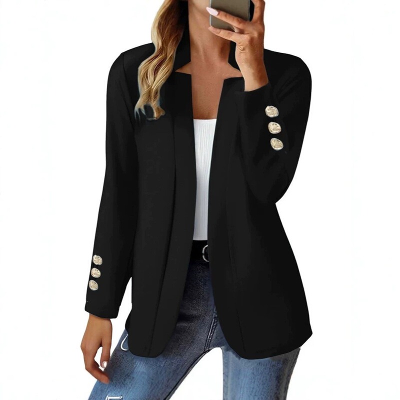 Amazon's best-selling autumn and winter cross-border blazer with long sleeves, cuff buttons, and cardigan-style jacket Amazon's best-selling autumn and winter cross-border blazer with long sleeves, cuff buttons, and cardigan-style jacket