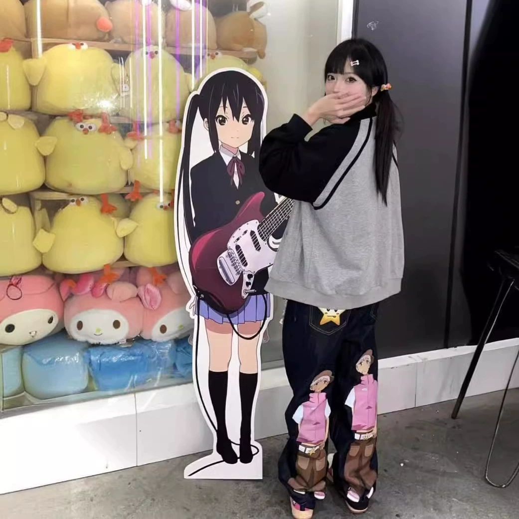 Американский High Street Dark Messenger Spicy Girl Джинсы