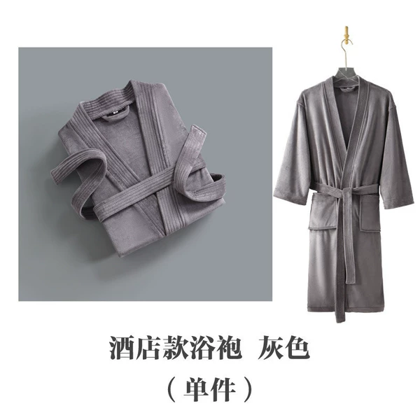 Hotel quality (grey) bathrobe