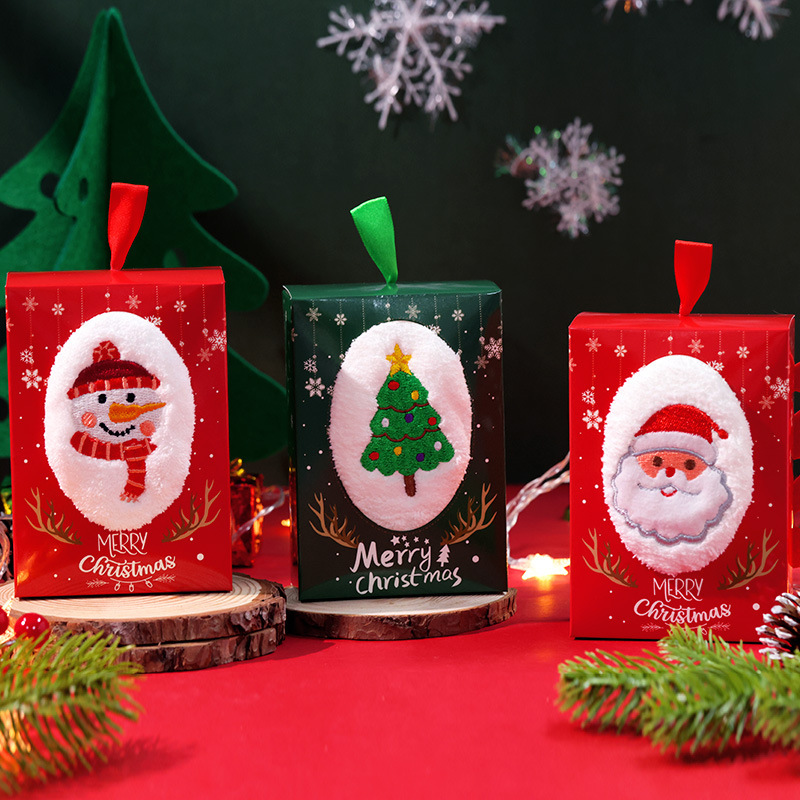 越境クリスマスクリエイティブタオルギフトボックス刺繍入り子供向けギフト漫画人形クリスマスプレゼントイベントで顧客に贈る|undefined