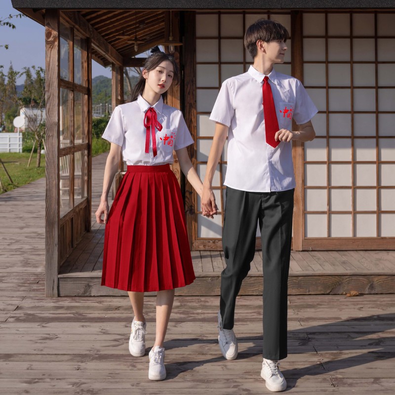 大合唱韓系制服卒業クラス服学院風ロングスカートセット中学校朗読公演服装高校学生|undefined