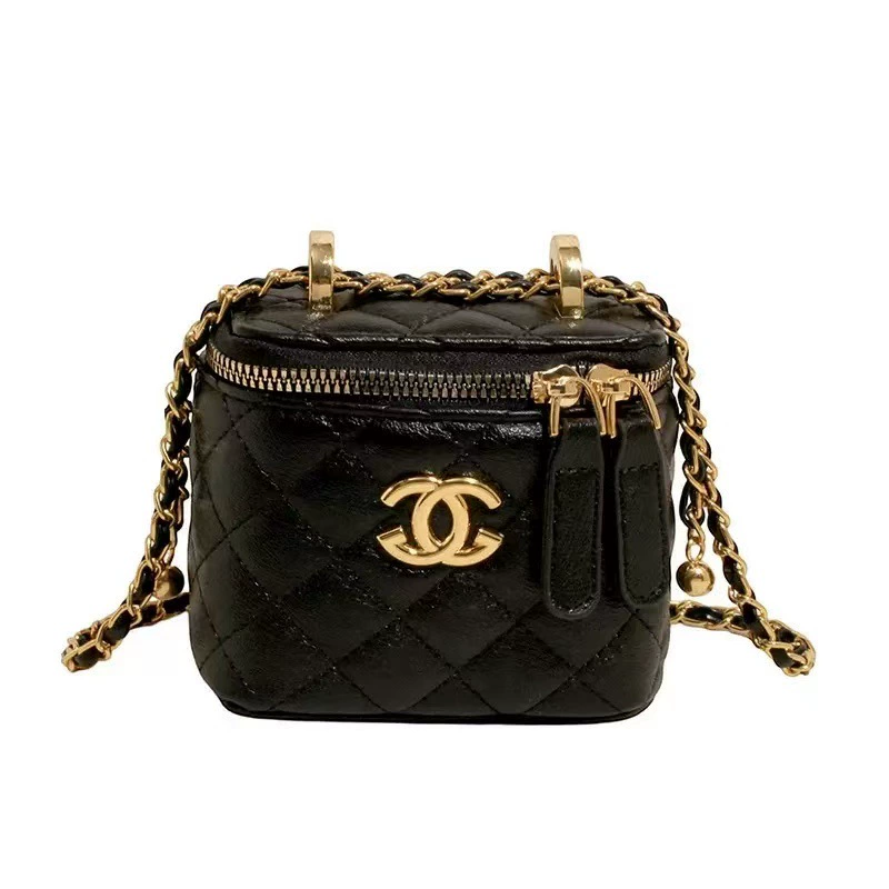 Shoulder Bag Quilted Chain Small Crossbody 2 Sizes, diamond pattern with chain strap