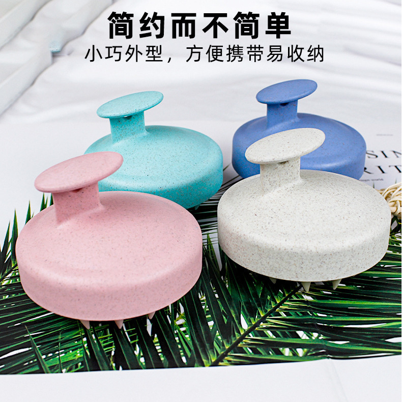 Fábrica al por mayor Maiji paja de silicona champú cepillo Amazon cabeza masaje garra cuero cabelludo limpieza masaje peine en stock